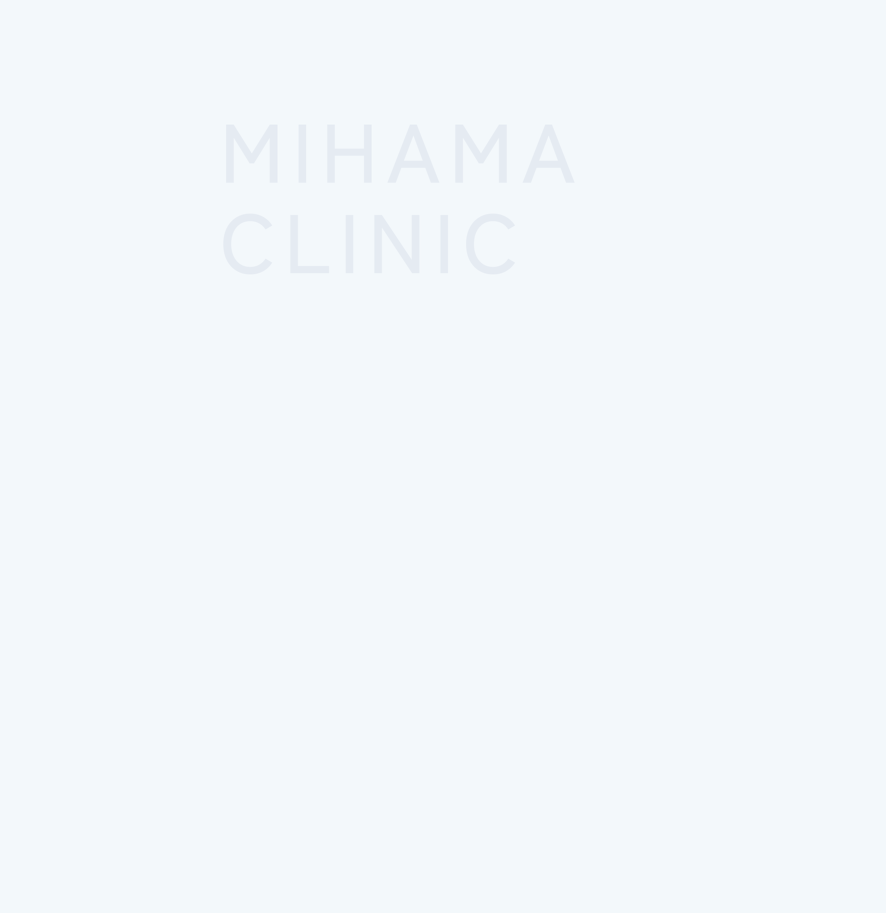 MIHAMA CLINICの英字が入った薄水色の背景画像